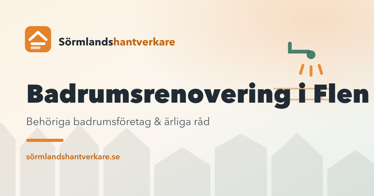 Badrumsrenovering i Flen – Sörmlandshantverkare
