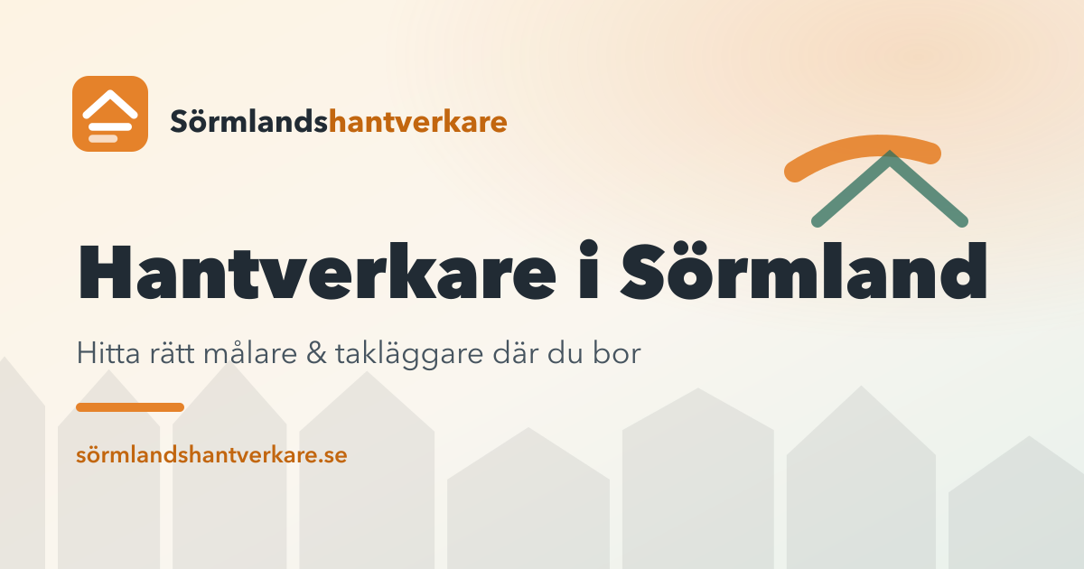 Sörmlandshantverkare – målare och takläggare i Sörmland