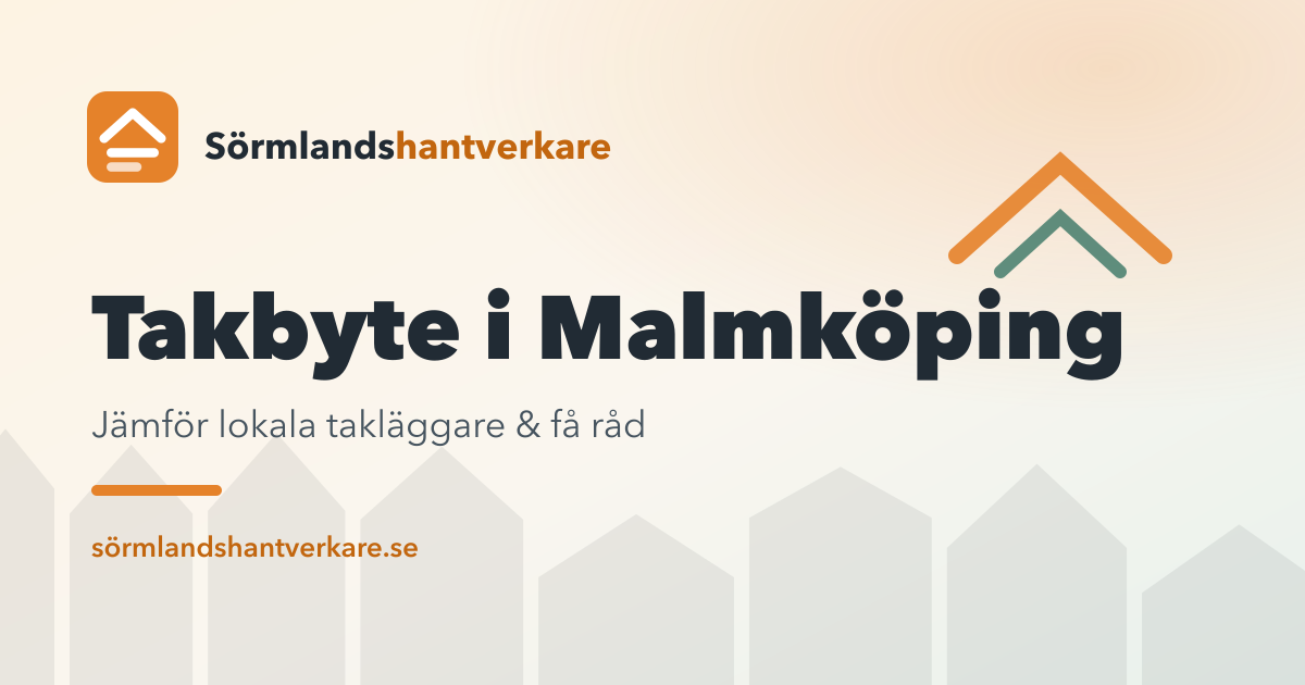 Takbyte i Malmköping – Sörmlandshantverkare