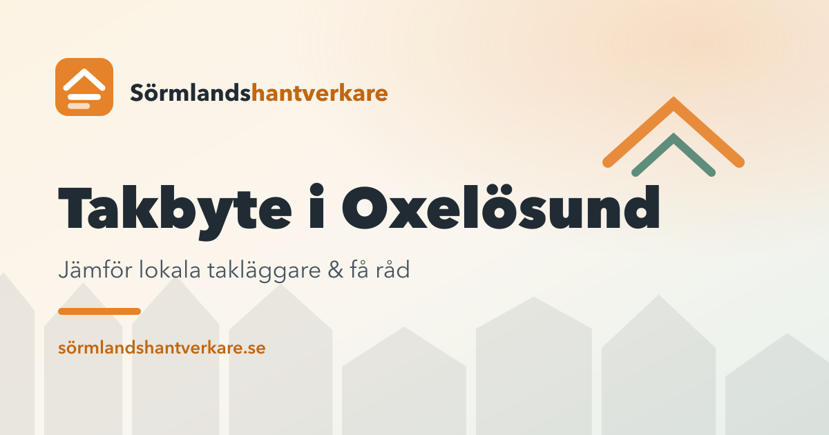 Takbyte i Oxelösund – Sörmlandshantverkare
